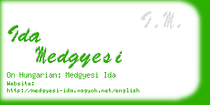 ida medgyesi business card